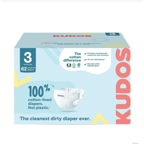 Kudos Chlorine Free Cotton-Lined Disposable Diapers