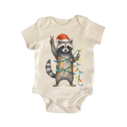 Christmas Racoon Feral - Baby Bodysuit