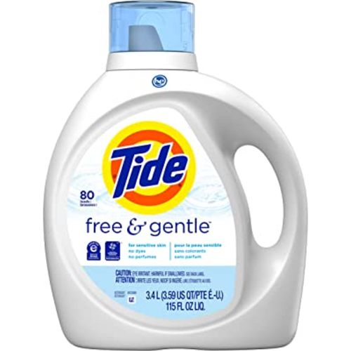 Tide Free & Gentle Laundry Detergent Liquid Soap, 80 Loads, 115 Fl Oz