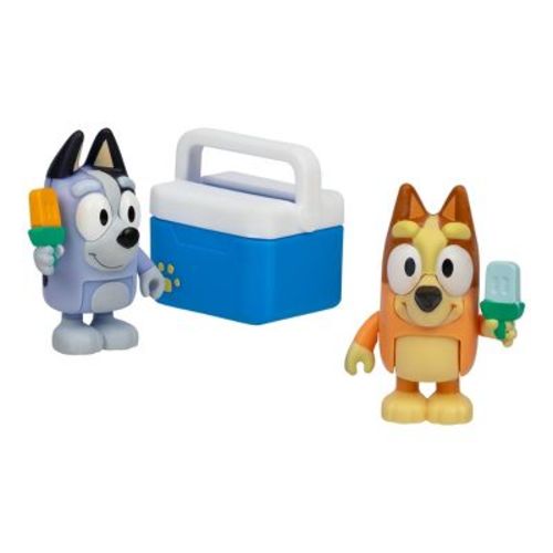 Bluey Ice Blocks Bingo & Socks Mini Figure - 2pk: Articulated Plastic Figures with Accessories