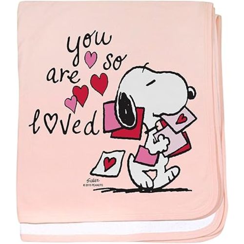 CafePress Snoopy You are So Loved Baby Blanket, Super Soft Newborn Swaddle