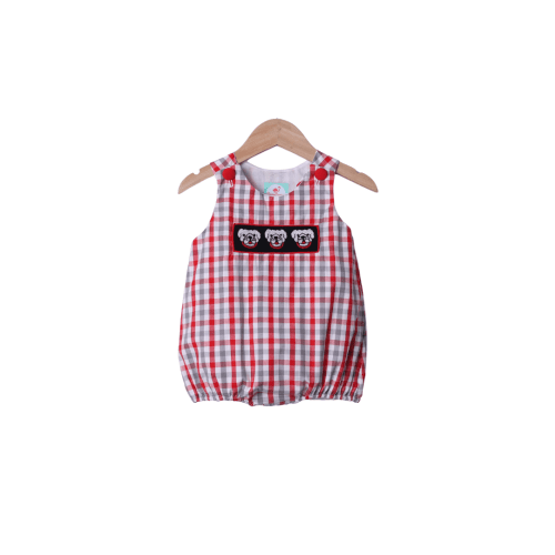 Smocked Red BullDog Bubble