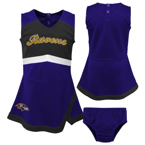 Girls Preschool Baltimore Ravens Purple Two-Piece Cheer Captain Jumper Dress with Bloomers Set