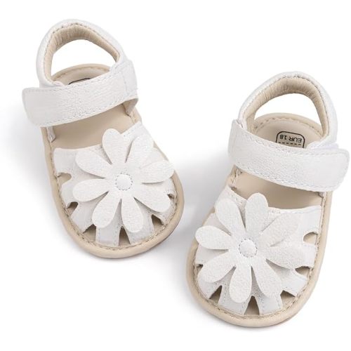 HsdsBebe Baby Girls Sandals Bohemia Flower Bow Soft Sole Toddler First Walkers Beach Summer Shoes