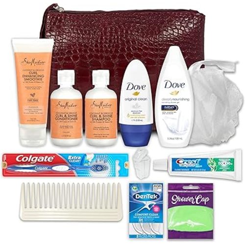 Convenience Kits International Kit de viaje multicultural de 13 piezas para mujer Características: Productos para el cabello y el cuerpo de tamaño de viaje (7744)