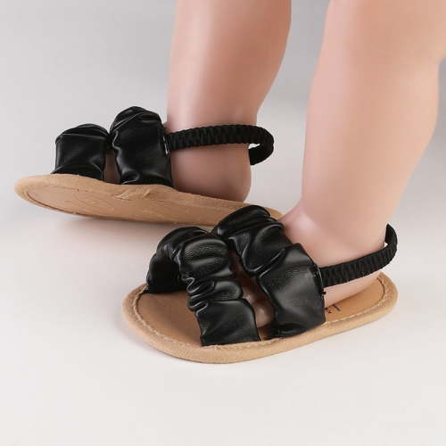 Infant Baby Girls Summer Sandals with Flower Soft Sole Newborn Toddler First Walker Crib Dress Shoes 0-18Months