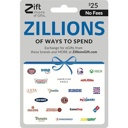 Zift Zillion $25 Gift Card