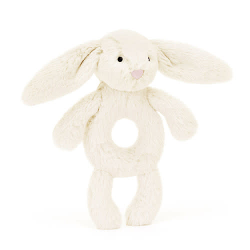 Bashful Bunny Ring Rattle - Cream