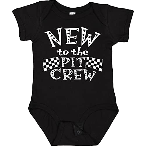inktastic New To the Pit Crew Racing Flags Baby Bodysuit