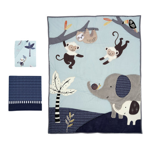 Lambs & Ivy Jungle Party 3 - Piece Crib Bedding Set & Reviews | Wayfair