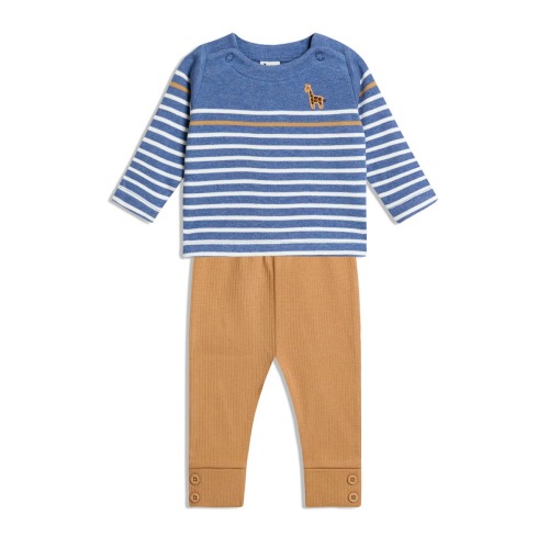 Giraffe Long Sleeve Top & Leggings Set, 0-3M