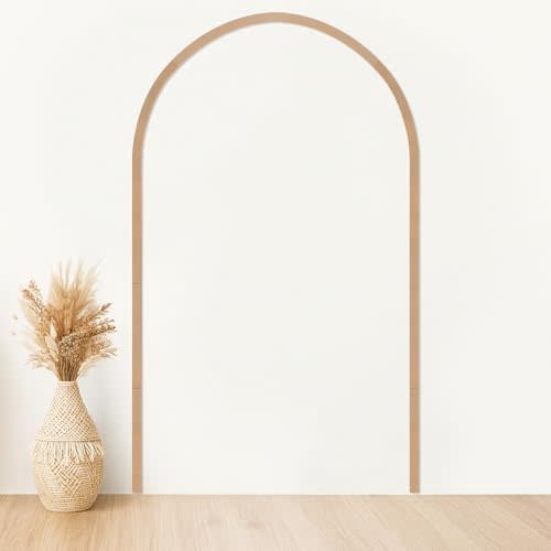 Novabright Unfinished Arch Decorative Wood Trim Pre-Cut Wood Molding Cute DIY Moulding Trim Decorative Wainscoting Panel for Home Wall Cabinet Shelf Window Door, 60 x 36 Inch