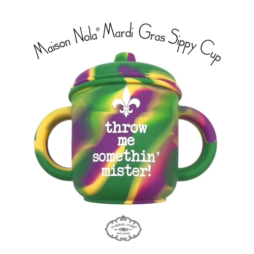 Mardi Gras Silicone Sippy Cup | Maison Nola