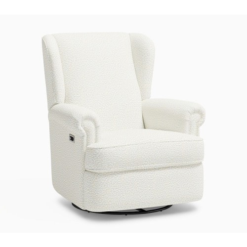Chris Loves Julia Lakehouse Power Recliner Performance Brushed Boucle Ivory