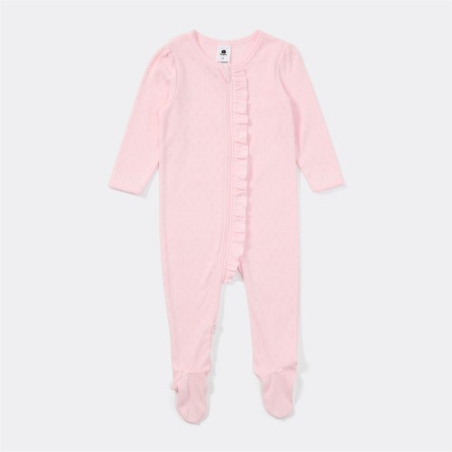 Dymples Baby Organic Cotton Long Sleeve Pointelle Bodysuit - Pink - Size 0000