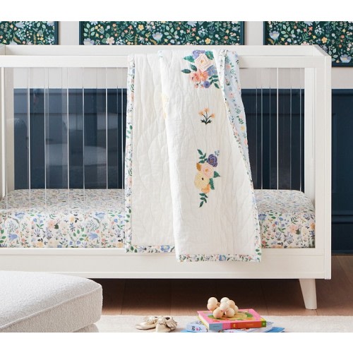 Rifle Paper Co. Garden Party Forest Baby Quilt | Pottery Barn Kids