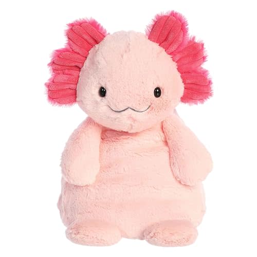 Aurora® Cuddly Huggle Pals Assuring Axolotl™ Stuffed Animal - Weighted Comfort - Endless Snuggles - Pink 12.5 Inches