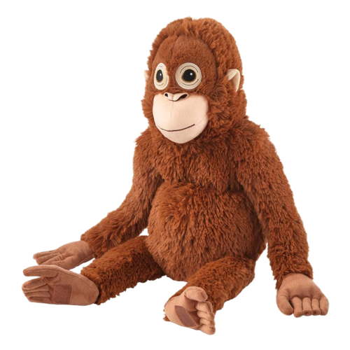 Punch Monkey Plush, Oran-Mama Soft Orangutan Toy – 27.5" Cuddly Stuffed Plush for Comfort, Play & Decoration