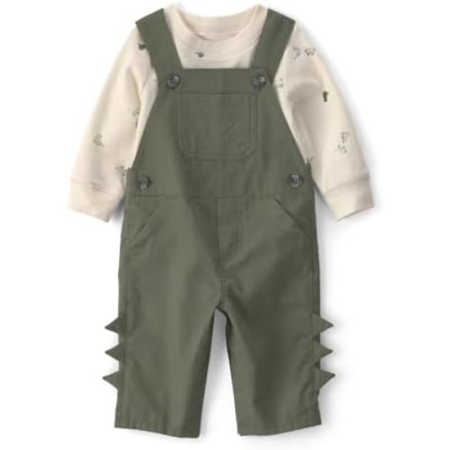 Carter's Baby Boys' 2-piece Overall Set Blue Navy Sports Patches