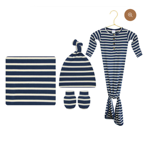 Jack Ribbed Newborn Hat Bundle (Gown)