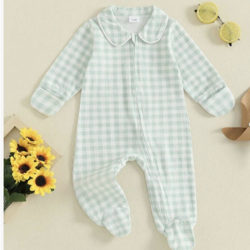 Newborn Baby Boy Romper Coming Home Outfit Infant Long Sleeve One Piece Jumpsuit Fall Winter Clothes Doll Collar Long Sleeve Zipper | SHEIN USA
