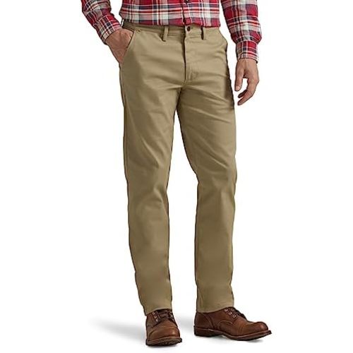 Lee Men's Flat Front Slim Straight Pant