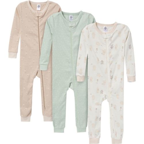 Gerber Baby Gender Neutral Snug-Fitting Footless Pajamas, 3 Pack, Bear, 0-3 Months
