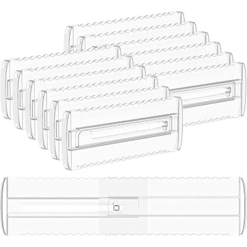 12 Pack 4" High Drawer Dividers for Clothes, 10.2"-16.5" Expandable