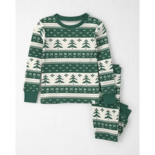 Toddler 2-Piece Fair Isle Waffle Knit Pajamas Made with Organic Cotton - Little Planet | Carter's