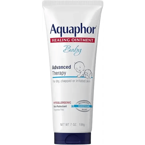 Aquaphor Baby Healing Ointment Advanced Therapy Skin Protectant, Dry Skin and Diaper Rash Ointment, 7 Oz Tube