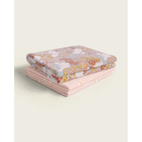 Wildflower and Fauna Cotton Crib Sheet Set | Baby Bedding | Nestig