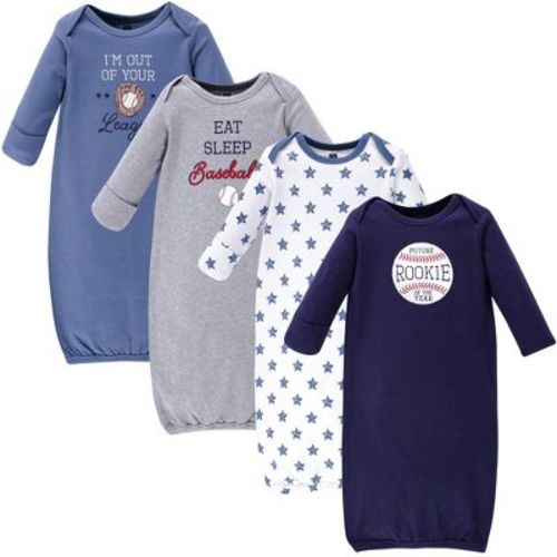 Hudson Baby Infant Boys Cotton Gowns, Baseball, Preemie/Newborn