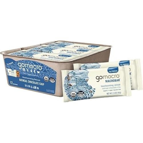 Gomacro, Nutrition Bar Oatmeal Chocolate Chip Organic 12 Count, 2.3 Ounce