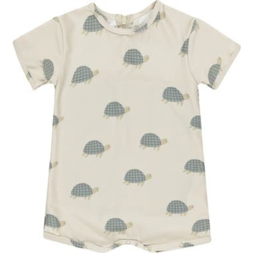 Sea Turtle Short Sleeve One-Piece Swimsuit, 3-6M