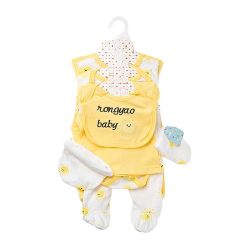 yocbz Baby Sleepers 0-3 Months 8PCS Layette Newborn Set Yellow,6-9 Months