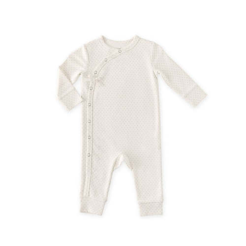 Kimono Romper - Pin Dot Pebble