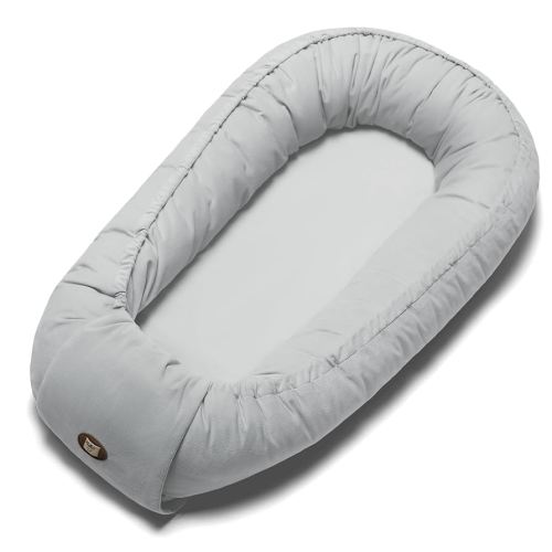 Baby Lounger for Newborn 0-24 Months, Breathable & Soft Infant Lounger, Adjustable Tummy Time Lounger for Home and Travel, Baby Girls & Boys Newborn Babies Essentials Stuff, Grey