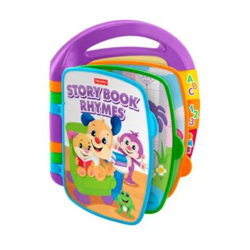 Fisher-Price Laugh & Learn Storybook Rhymes, take-Along Musical Toy Book with Learning Content for Infants
