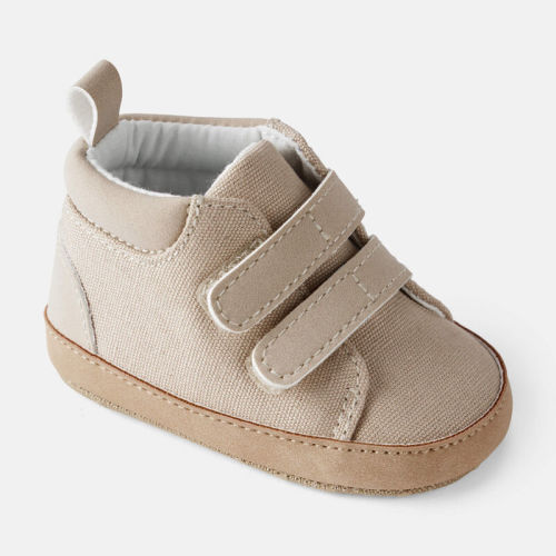 Beige Baby Boy High-Top Casual Sneakers - Beige | Carter’s Oshkosh Canada