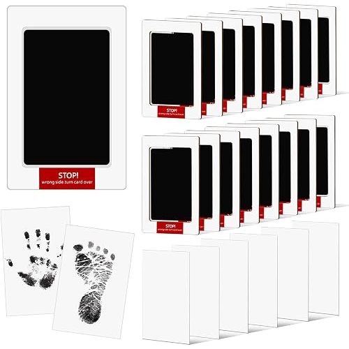 16 Set Black Inkless Memory Kit for Hand and Foot Prints
