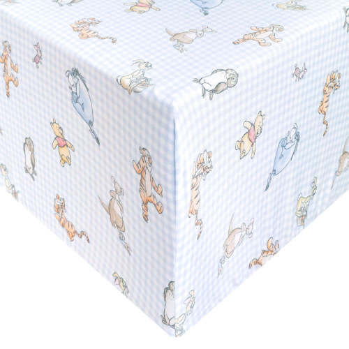 Premium Knit Fitted Crib Sheet - Winnie the Pooh and Friends