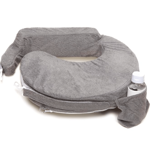 My Brest Friend Nursing Pillow - Deluxe - Enhanced Comfort w/Slipcover - Ergonomic Design for Ultimate Breastfeeding Support for Mom & Baby - Adjustable Backrest and Handy Side Pocket