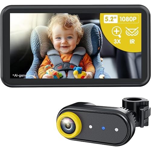 LUCKVIEW Baby Car Camera Monitor for Rear-Facing