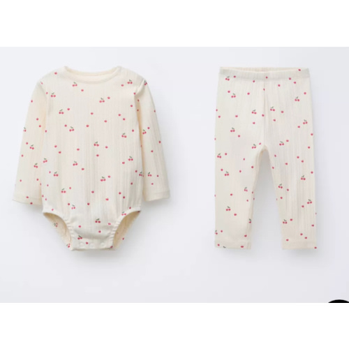 CHERRY PRINT BODYSUIT AND LEGGINGS SET - Cream | ZARA United States