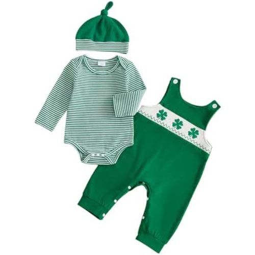 Baby Boy Thanksgiving Outfit Newborn Stripe Romper+Turkey Overall Pants+Hat
