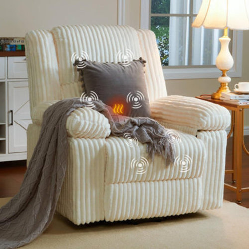 Mercer41 Power Lift Recliner Chair with Heat & Massage, Electric Plush Recliner for Elderly & Mobility Impaired | Wayfair