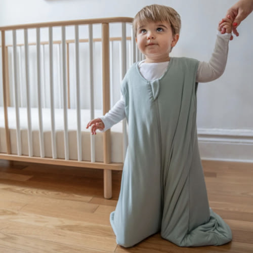 HALO - 1.5 TOG supersoft bamboo wearable blanket, double zipper sleeping bag with weighted feel - green