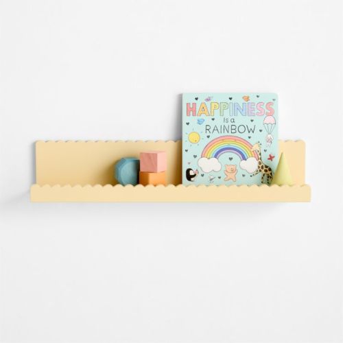 Sunny Scallop Butter Yellow Book Ledge Shelf