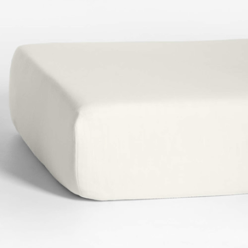 Supersoft Pampas Ivory Organic Cotton Gauze Baby Crib Fitted Sheet