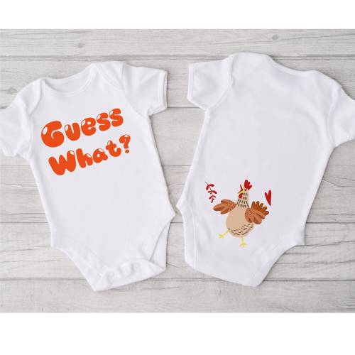 Guess What Chicken Butt Retro Onesie®, Funny Baby Onesie®, Baby Shower Gift, Cute Chicken Baby Onesie®, Funny Chicken Butt, Baby Gift